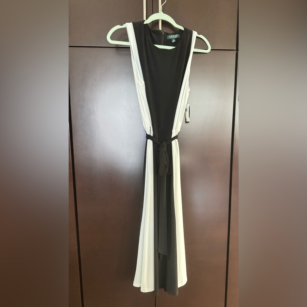 Ralph Lauren Black and White Sleeveless Maxi Dress